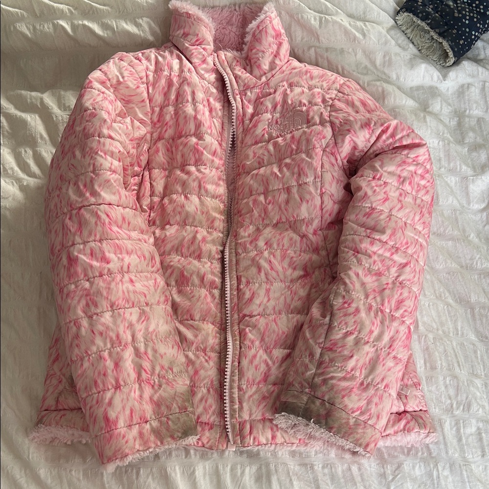 The North Face Pink Patterned Puffer Jacket